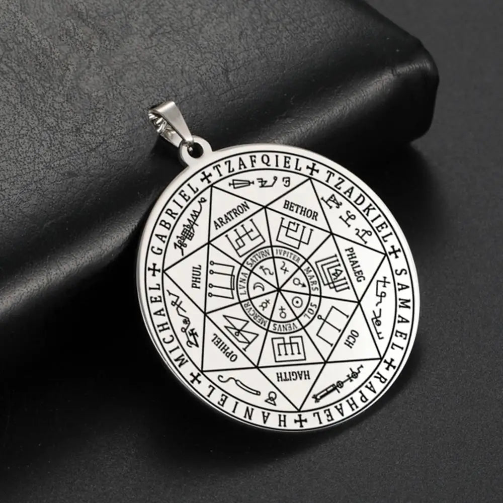 7 Archangels Sigil Charm DIY Accessories Pendant for Necklace Archangels Sigil Pendants Magic Amulet Protection