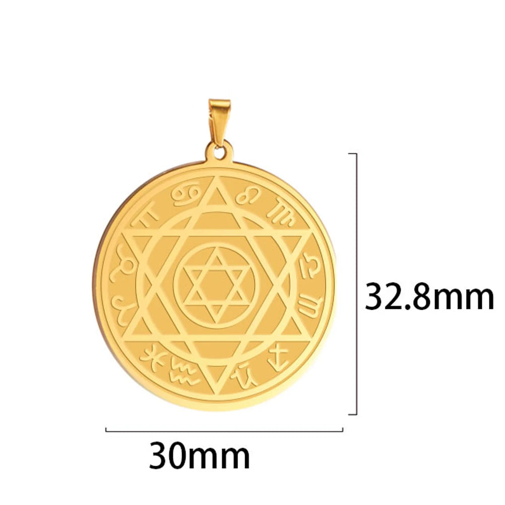 7 Archangels Sigil Charm DIY Accessories Pendant for Necklace Archangels Sigil Pendants Magic Amulet Protection