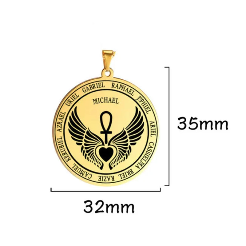 7 Archangels Sigil Charm DIY Accessories Pendant for Necklace Archangels Sigil Pendants Magic Amulet Protection