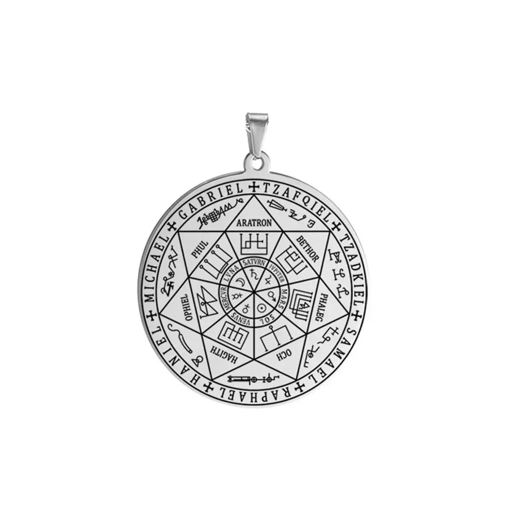 7 Archangels Sigil Charm DIY Accessories Pendant for Necklace Archangels Sigil Pendants Magic Amulet Protection