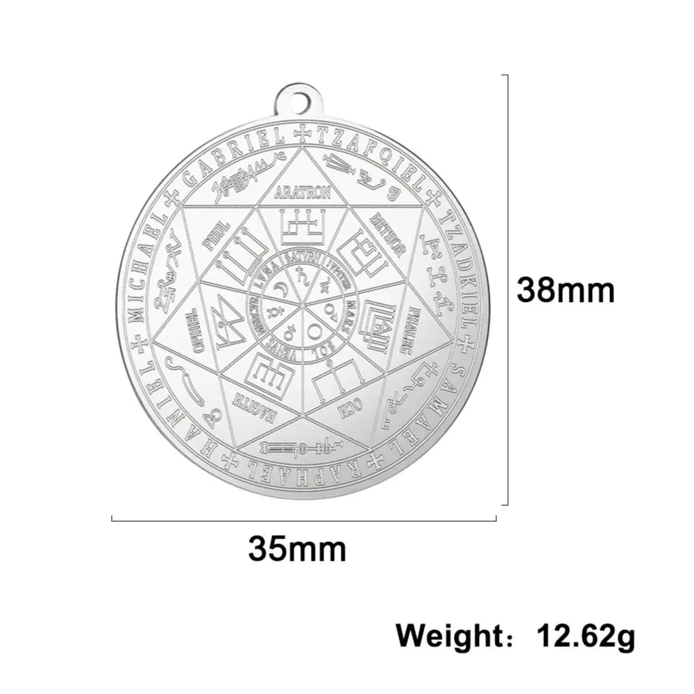 7 Archangels Sigil Charm DIY Accessories Pendant for Necklace Archangels Sigil Pendants Magic Amulet Protection