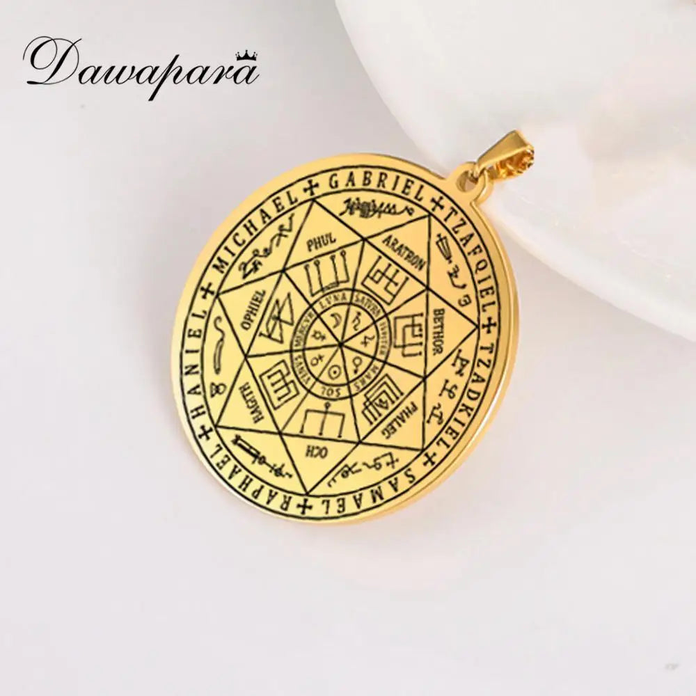 7 Archangels Sigil Charm DIY Accessories Pendant for Necklace Archangels Sigil Pendants Magic Amulet Protection