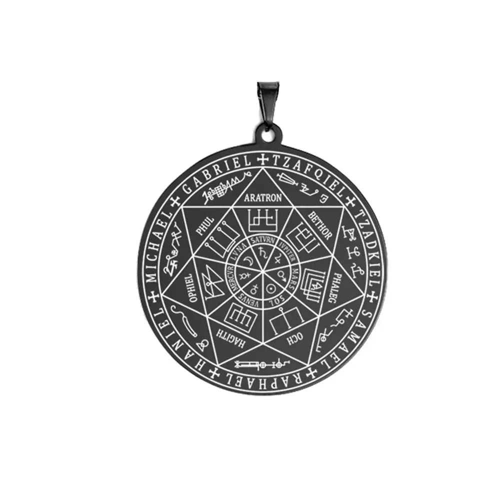 7 Archangels Sigil Charm DIY Accessories Pendant for Necklace Archangels Sigil Pendants Magic Amulet Protection