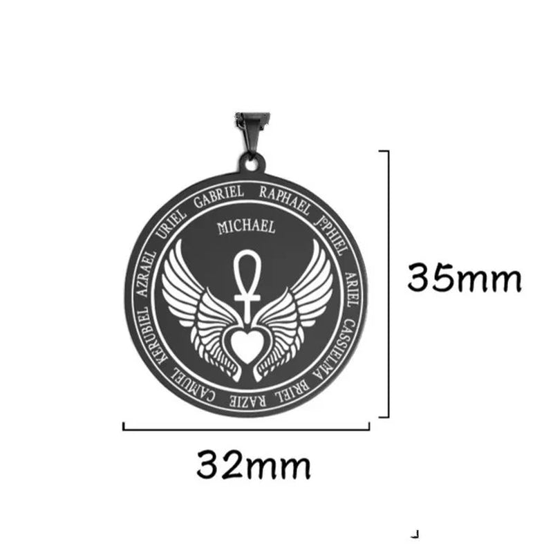 7 Archangels Sigil Charm DIY Accessories Pendant for Necklace Archangels Sigil Pendants Magic Amulet Protection