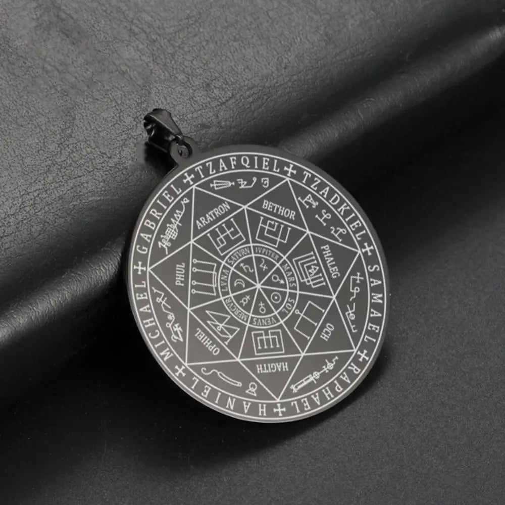 7 Archangels Sigil Charm DIY Accessories Pendant for Necklace Archangels Sigil Pendants Magic Amulet Protection